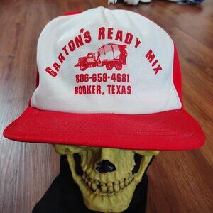 Vintage Garton's Ready Mix Cement Texas Trucker Hat Cap